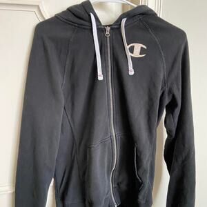 Champion black and white zip up